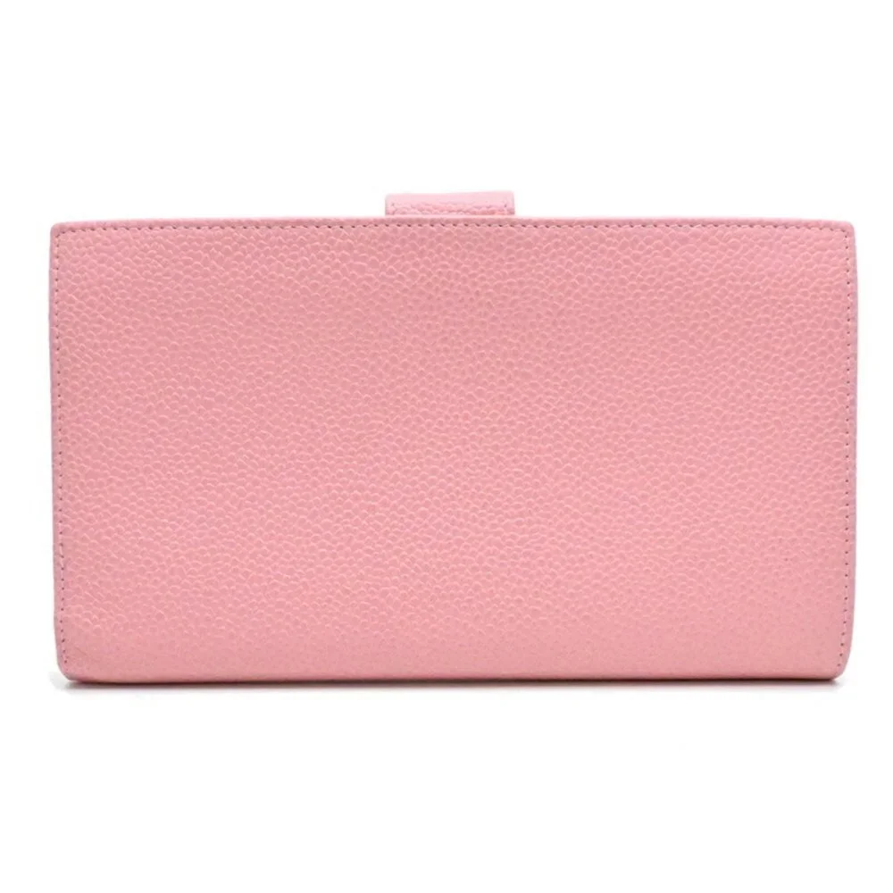 CHANEL Pink Caviar Leather Logo Wallet - Picture 2 of 10
